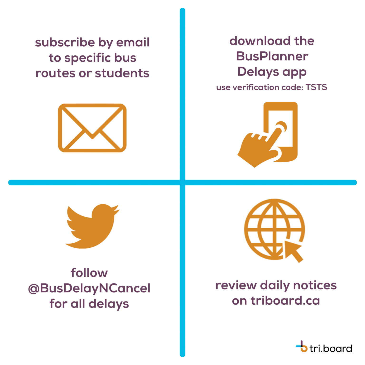 How to Stay UptoDate on Your School Bus' Cancellations and Delays TriBoard How to Stay UptoDate on Your School Bus' Cancellations and Delays TriBoard